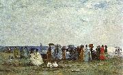 Eugene Boudin Bathers on the Beach at Trouville